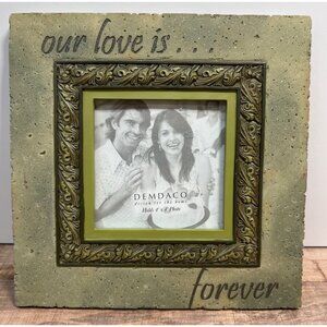 Demdaco "Our Love Is Forever" 4x4 Photo Frame Decorative Stone-Like Texture With